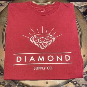 Diamond Supply Co. Radiance Burgundy T-Shirt